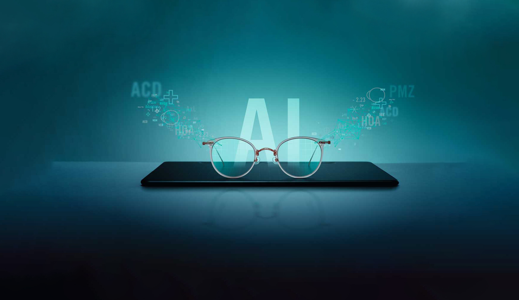 Rodenstock Brille vor digitalem Hintergrund